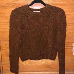 Brown/Burnt Orange Zara Cropped Sweater